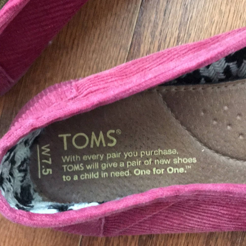 Pink Corduroy Toms - Picture 5 of 15